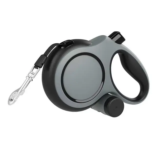 Angel Living Correa Retráctil para Perros de 8 m, con Botón de Bloqueo y Bolsa para Recoger los Excrementos, Antitorsión de 360°, Muy Resistente (hasta 50 kg)