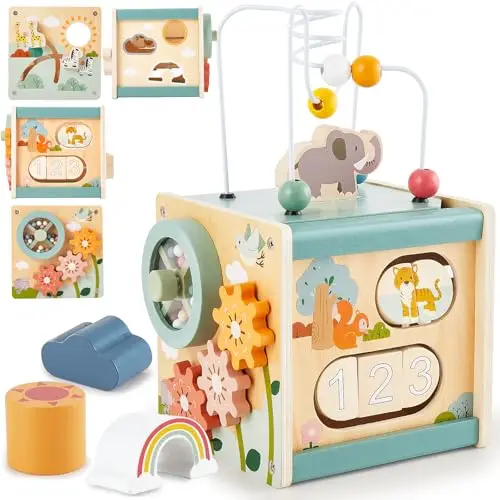 linfun kids my048 cubo montessori 6 en 1