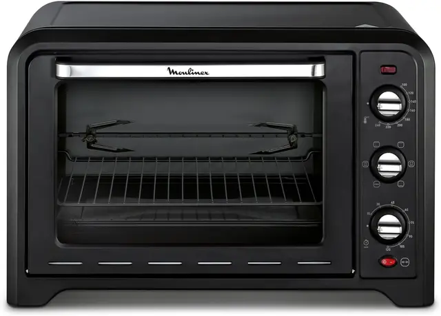 Moulinex Optimo, horno de sobremesa de 39 L con asador, compacto, convección, 7 modos de cocción, termostato de hasta 240 °C, temporizador de 120 minutos, fácil de usar, OX485810