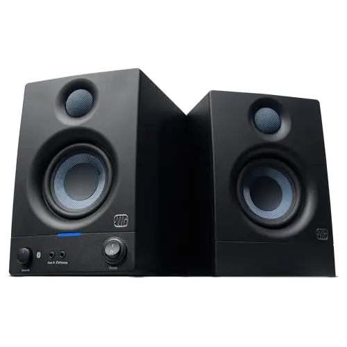 PreSonus Eris 3.5BT Gen 2, Altavoces Activos de Escritorio 3.5" con Bluetooth para Multimedia, Juegos, Producción Musical de Calidad Estudio, Potencia 50 W