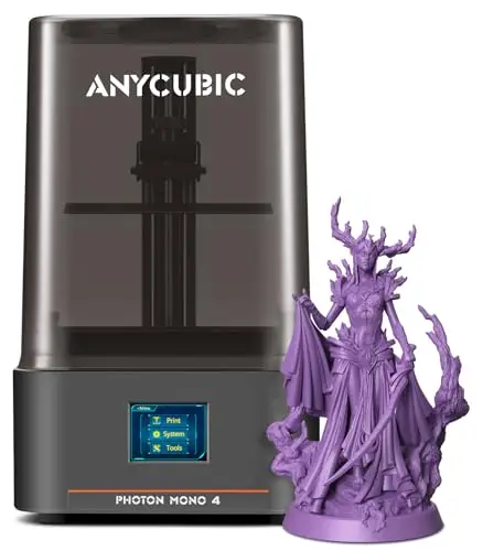 ANYCUBIC Impresora 3D Resina Photon Mono 4 10K, Impresión Rápida de 70 mm/h, Impresora Resina con Matriz LighTurbo Actualizada, Gran Tamaño de Impresión de 153,4 x 87 x 165mm³ (2,2L)
