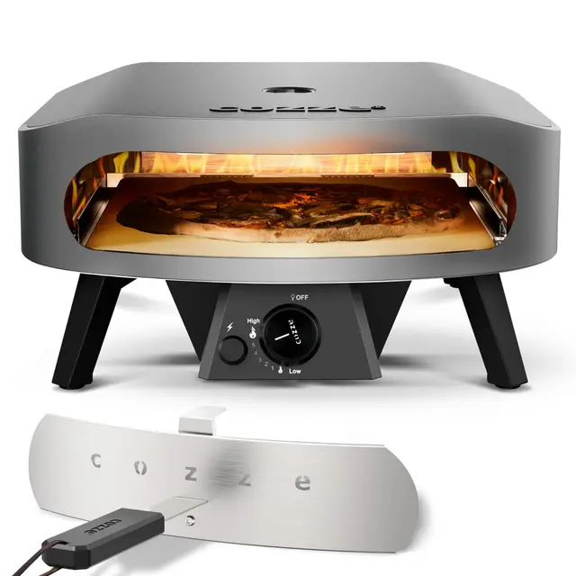 Cozze® Horno para pizza de gas 17" CLASSIC – 30 mbar, gran capacidad, potente y rápido, con piedra de cordierita, encendido automático