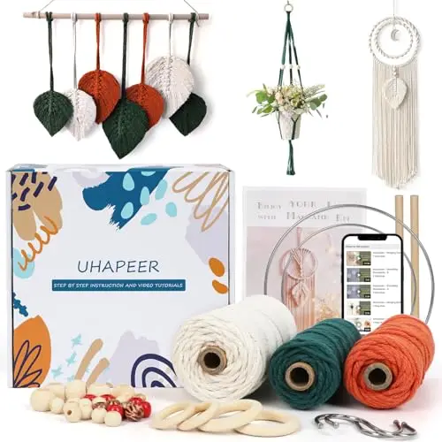 uhapeer kit macramé 39 cuerdas