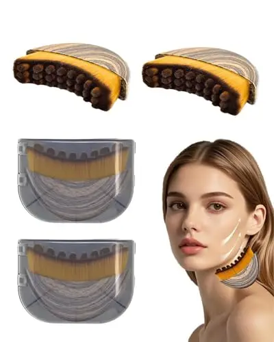 2PCS Cepillo Facial de Contorno Linfático,Masajeador de Drenaje Linfático,Cepillo Facial en Seco,Se Adapta al Contorno de la Piel,Aliviando la Fatiga Facials,para Cara,Barbilla,Mandíbula