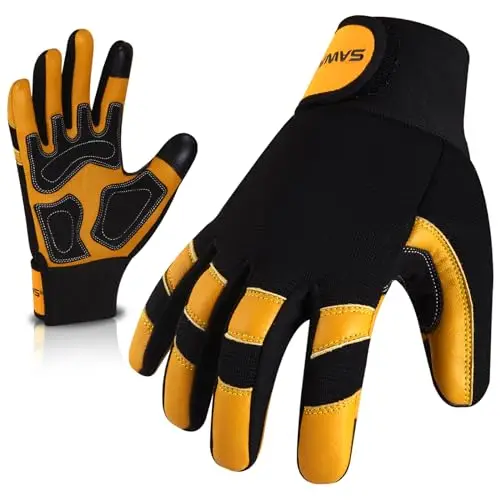 sawans guantes jardinería cuero