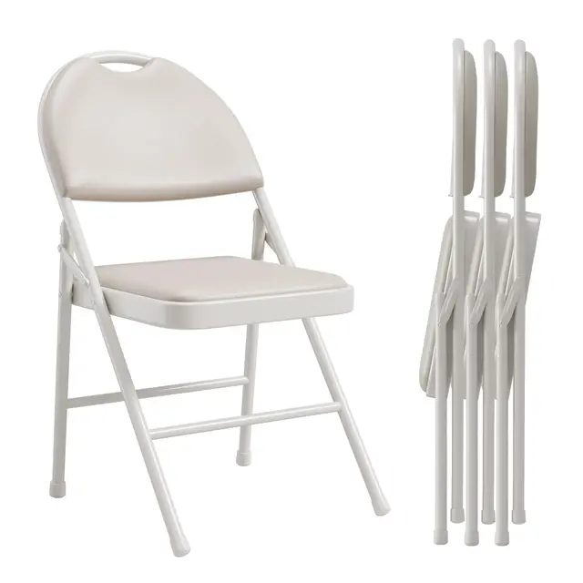 rbfgyiop sillas plegables beige set 4
