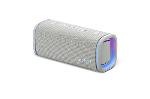 Sony ULT Field 5, Altavoz portátil Bluetooth Potente, 25 H de batería, 2 Modos ULT Power Sound, Resistente al Agua y al Polvo, 360 Luces, Correa Extraible para el Hombro, Compacto, Blanco Marfil