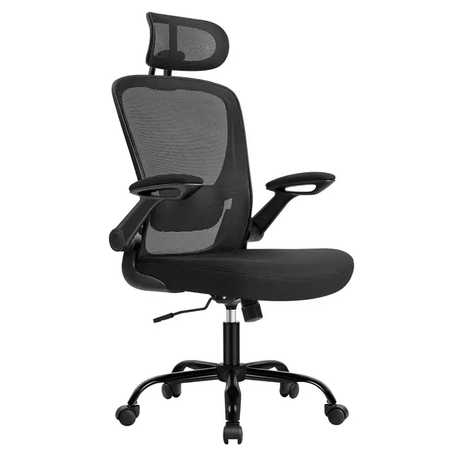 songmics obn047b01 silla oficina malla