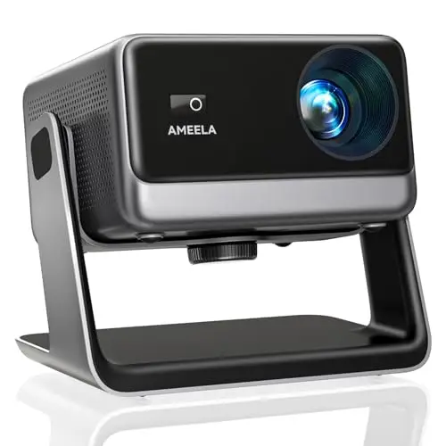 30000 Lúmenes Proyector Supported WiFi Bluetooth, AMEELA 1080P Videoproyector Compatible con Netflix/Youtube/PrimeVideo, 100,000+ Apps Compatible con iOS/Android