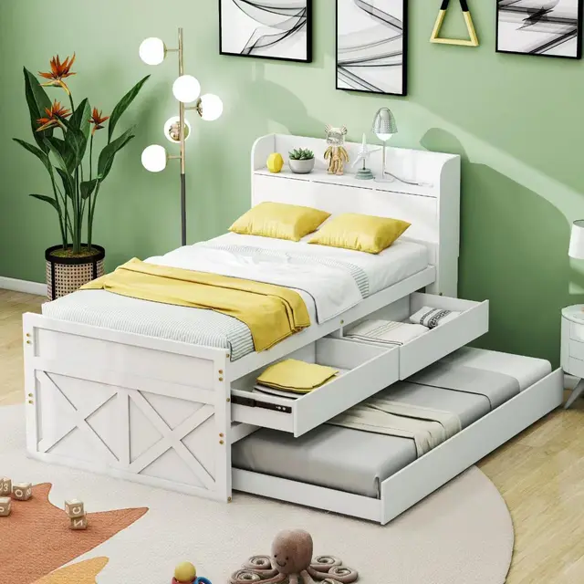 azkoeesy cama 90x190 con nido y 2