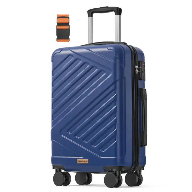 songmics maleta rígida cabina 55 cm