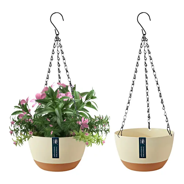eachpt macetero colgante beige 21cm 2