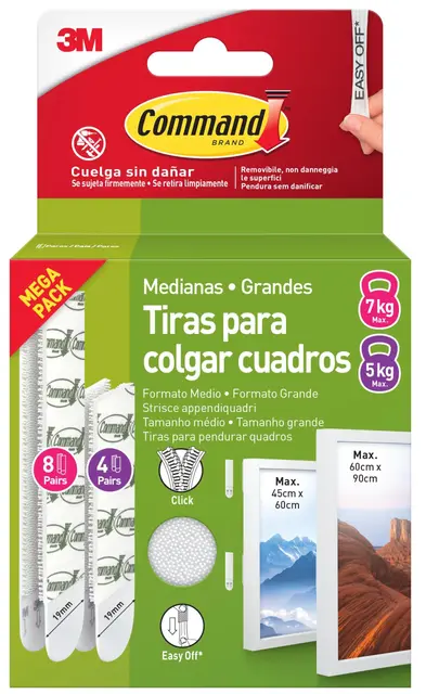 command tiras adhesivas cuadros 12 pares