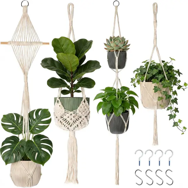 lolaniut macetero colgante macramé set