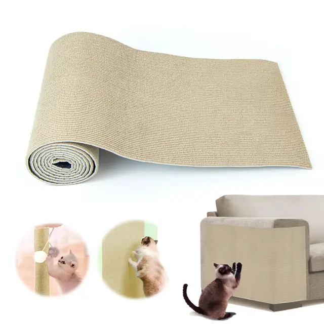 Protector Sofá Rascador Gatos Pared - 30 x 200 cm, Alfombra Autoadhesivo para Gatos