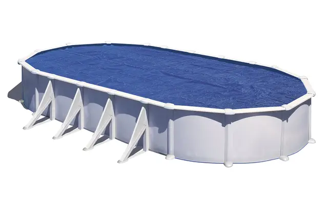 Gre CPROV730 - Cobertor de Verano para Piscina Ovalada de 730 x 375 cms, Color Azul
