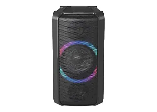 Panasonic SC-TMAX5 - Sistema de Sonido Portátil (150 W, 16 cm Woofer, Wireless, Base de Carga para Smartphone, Efectos de luz, Powerbank, CD, Bluetooth, DJ Sampler, USB, MAX DJ Effect) Negro