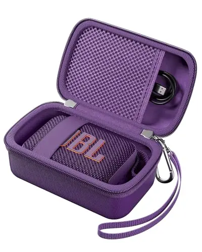 ProCase Funda Rígida para JBL GO 4 / GO 3 / GO 3 Eco/GO 3 Ultra, Estuche de Viaje Portátil para Altavoz Bluetooth, Bolsa de Transporte Antigolpes y Antiarañazos - Púrpura