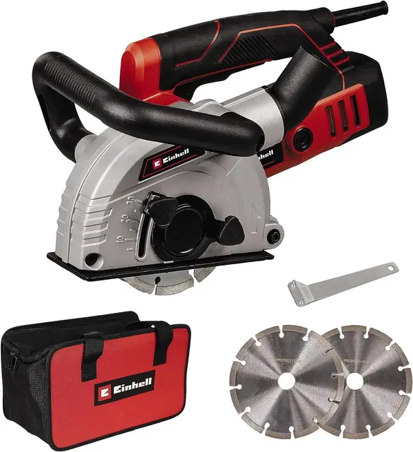 Einhell Rozadora TE-MA 1500 (1500 W, ajuste de profundidad de fresado continuo, ajuste de anchura de corte flexible, arranque suave, incl. bolsa + 2 discos de corte de diamante)