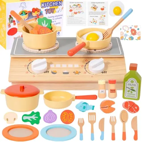yutuy juego ollas madera cocina juguete