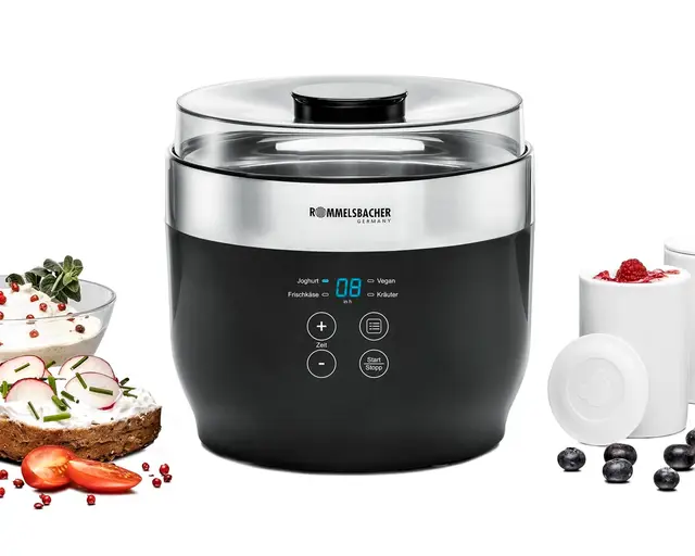 Rommelsbacher Yogurt Cream Cheese Maker black silver JG 80 (JG 80)