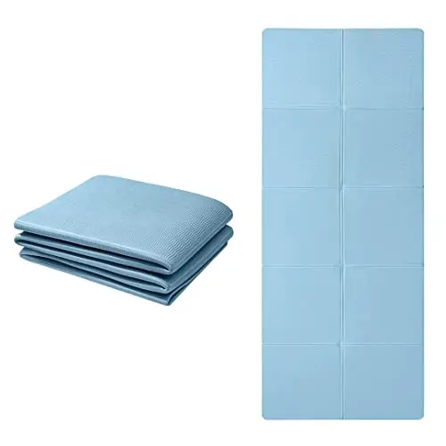 Good Nite Esterilla de yoga plegable, antideslizante, portátil, plegable, ligera, esterilla de gimnasia, pilates, deportes, viajes, yoga, 183 x 61 x 0,6 cm