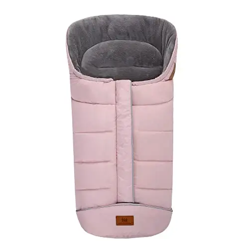 Miracle Baby Saco Silla Paseo Universal Invierno,Mantener Caliente、Impermeable Saco para Cochecito Bebe Antideslizante,Apto para Todo Tipo de cochecitos para bebés de 0 a 4 años(Rosa-Básico)