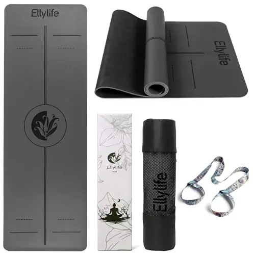 Ellylife PU04 Esterilla de Yoga Antideslizante Gris