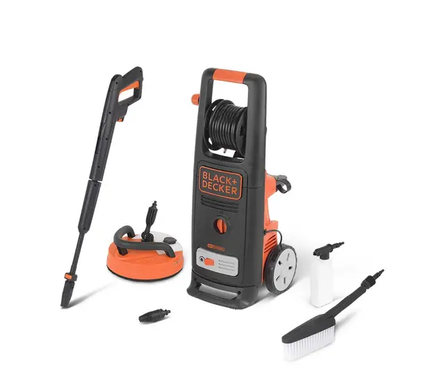 Black+Decker Hidrolimpiadora de Alta Presión BXPW2000PE con Patio Cleaner y Cepillo Fijo (2000 W, 140 Bar, 440 l/h)
