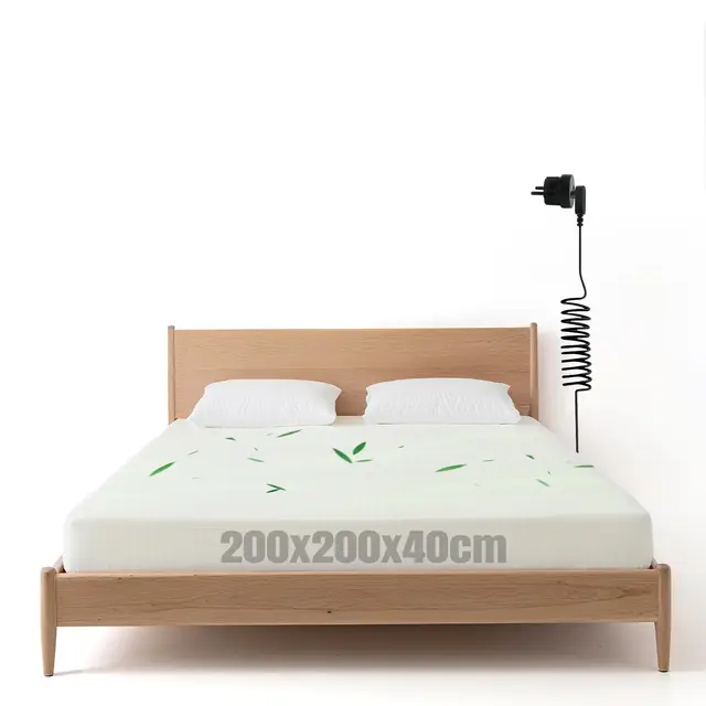 Esterilla de Tierra, Sábana de Tierra, Alfombrilla conductiva con Cable de Tierra UE, 90% Algodón Orgánico + 10% Fibra de Plata Pura, Sábana Bajera Conductora para un Mejor Sueño (200x200cm)