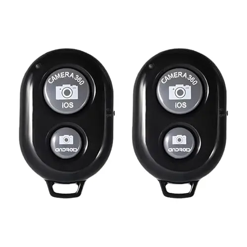 2 Piezas Control Remoto Bluetooth Inalámbrico para Cámaras Compatible con Teléfonos Inteligentes y Trípodes, Disparador a Distancia Fácil de Usar para iOS y Android para Selfies Fotografía (C)