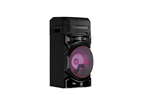LG XBOOM RNC5 - Altavoz Bluetooth, Alta Potencia, USB, Funciones DJ, Karaoke, con Luces LED Variables, Amplia Conectividad, El Sonido Absoluto, 3 Altavoces, SIN BATERÍA, Color Negro