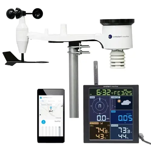 Ambient Weather WS-1965 Estación meteorológica WiFi con monitoreo remoto y acceso a red Ambient Weather