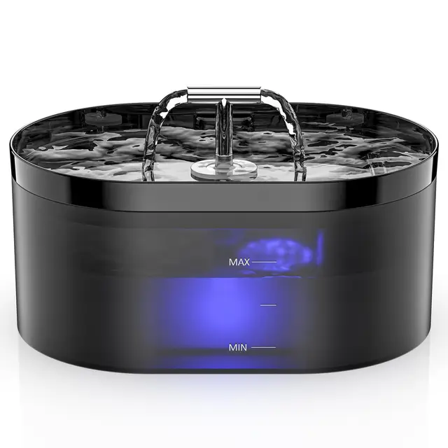 Fuente automática para Gatos, 2,2 l, con Bomba ultrasilenciosa, Filtro de carbón Activo, para Interiores, para Gatos, Perros y Otros Animales