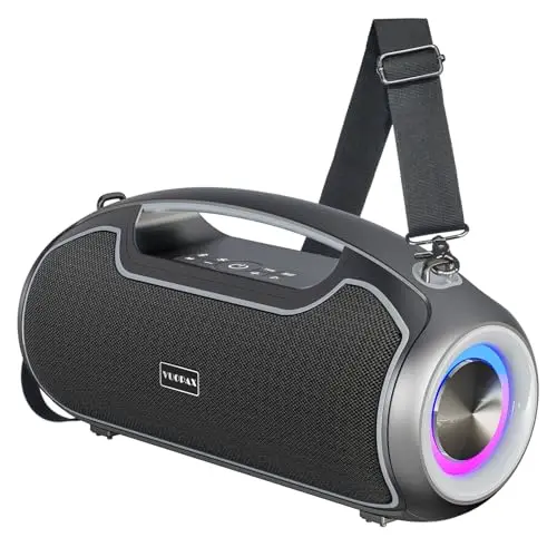 Altavoz Bluetooth Potente Portátil Mejores Altavoz Exterior Bluetooth Speaker Potencia pico de 200W, resistencia al agua IP65, 2 * Subwoofer aumentar TWS/TF/USB/AUX, ideal para el hogar/reuniones
