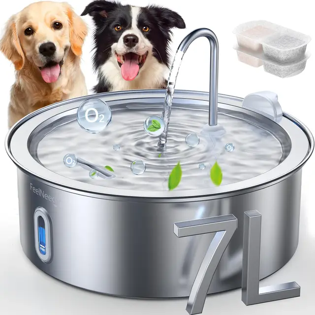 FEELNEEDY FN-W14 Fuente de Agua para Perros y Gatos 7 L Acero Inoxidable