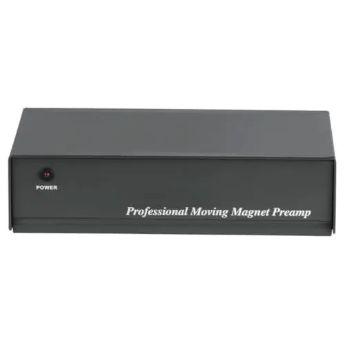 Hama | Preamplificador de phono para tocadiscos (Preamp 230V, ecualización RIAA, conectores chapados en oro, 50Hz, 300mA) Negro