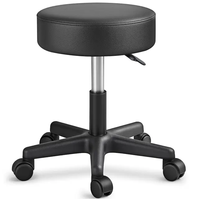 tresko noir taburete con ruedas negro