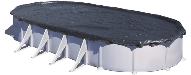 Gre CIPROV501 - Cubierta de Invierno para Piscinas Ovaladas de 500x300 cm, 120 g/m2, Cobertor de Piscina para Proteger el Agua de la Piscina