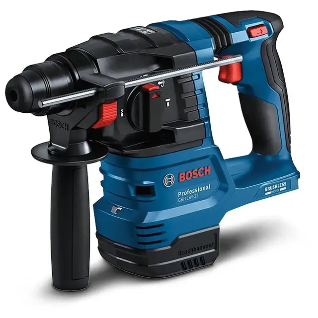 Bosch Professional 18V System martillo perforador a batería GBH 18V-22 (con SDS plus, ideal p. orificios 6-10 mm, KickBack Control y Vibration Control, sin bat./cargador)