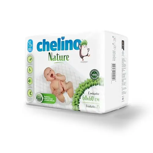 Chelino Nature, Cambiador infantil, 60x60, 25 unidades.