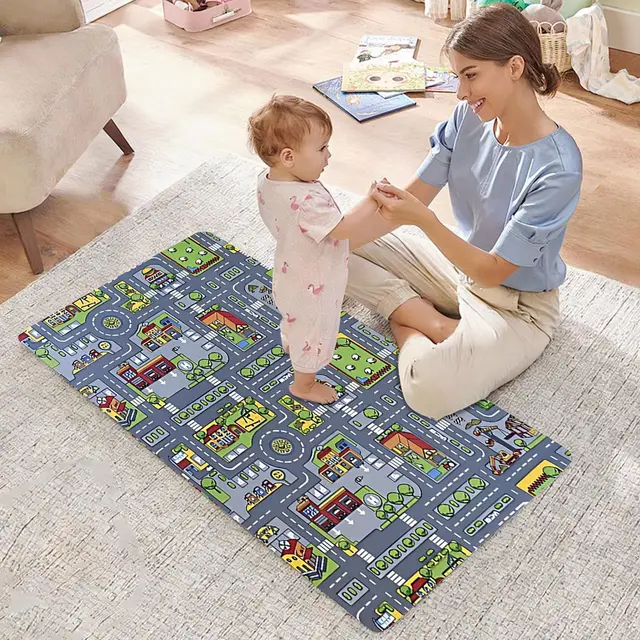 zhiteng alfombra ciudad carretera 50x80