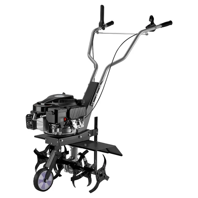 Wiltec Motocultor a Gasolina 60 cm de Ancho de Trabajo Motor 144 CC motoazada 6 Cuchillas cultivador con transmisión Euro 5 Robusto motocultivador cultivador