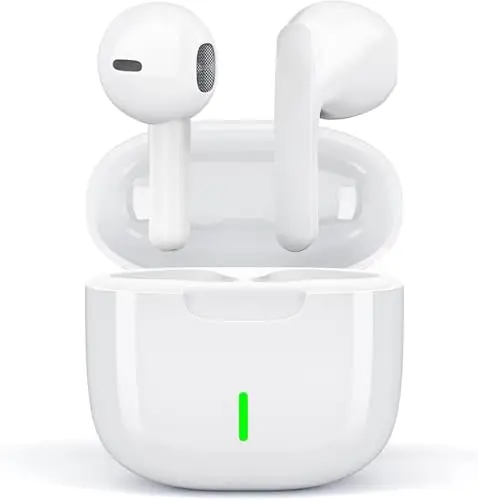 Auriculares Inalámbricos,In Ear Auriculares Bluetooth 5.3 con Cancelacion Ruido HD Mic, 50H HiFi Estéreo Cascos, Control Táctil, IPX7 Impermeable Deportes Audifonos Inalambricos para iPhone Android