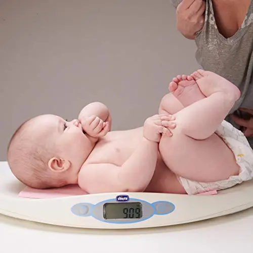 Chicco Báscula electrónica digital para bebés y niños pequeños con pantalla LCD digital, báscula para bebés de hasta 20 kg, función de tara, función estabilizadora, memorización del último pesaje