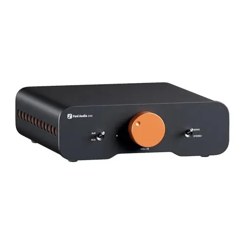 Fosi Audio ZA3 Amplificador HiFi Estéreo/Mono con Chips TPA3255, Entradas XLR-RCA Balanceadas y Disparador de 12 V, Mini Amplificador de Audio Monobloque para Altavoces de Estantería y Subwoofers