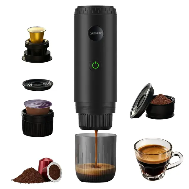 QREIHLPY Cafetera Espresso Portátil 3 en 1 USB-C
