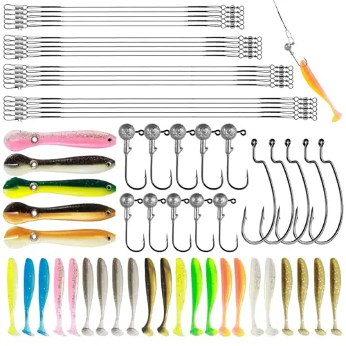 annyswit 62 piezas cebo soft plastic