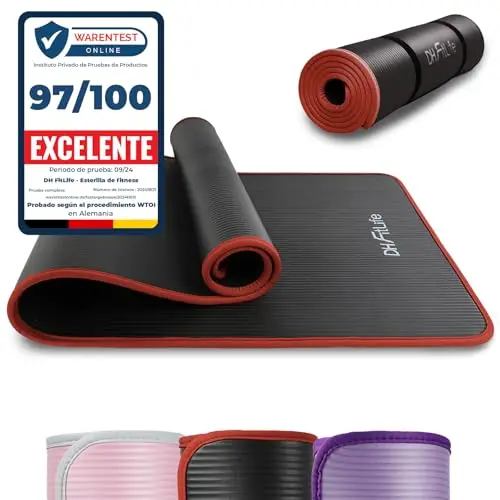 DH FitLife Esterilla de entrenamiento, esterilla deportiva, 183 x 61 x 1 cm, esterilla de gimnasia extra resistente, esterilla de yoga antideslizante y gruesa, alfombrilla de entrenamiento