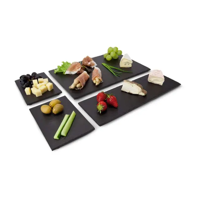 rominox tapas ardesia set 4 bandejas de